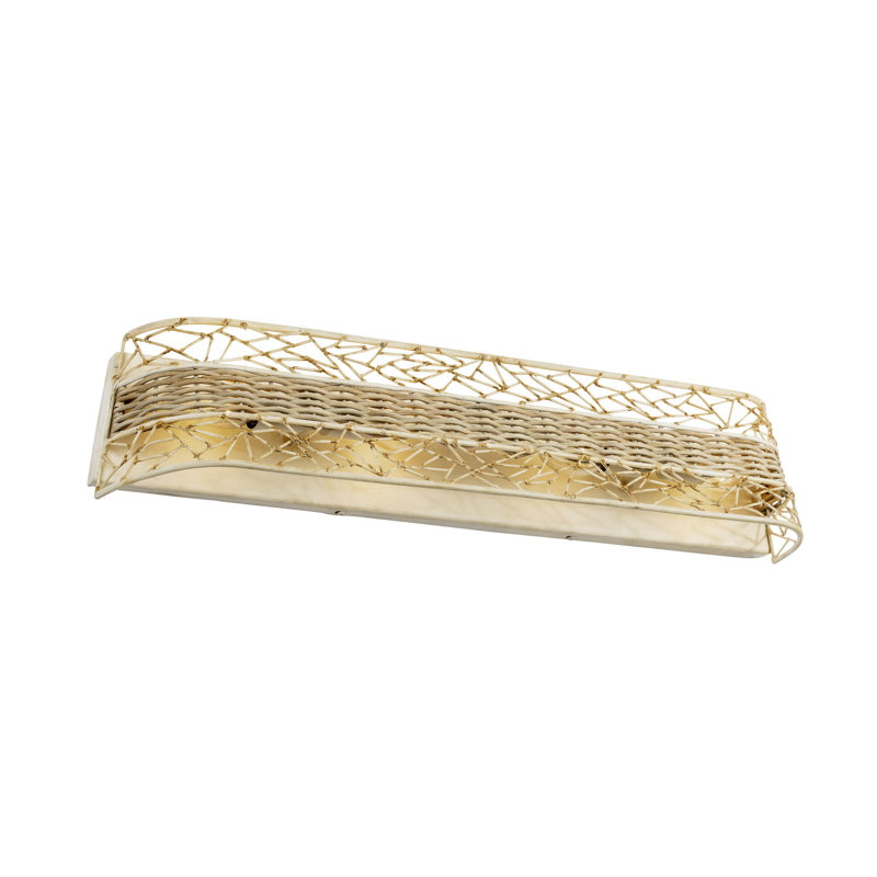 Cayman Coastal White 31.5" LED Bath Vanity Light with Natural Accents