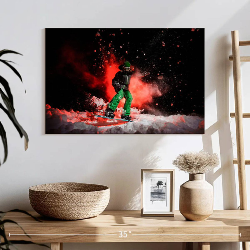 Sireci Cool Snowboarder, 26" H x 39" W