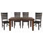 Table de salle à manger rectangulaire à finition chêne foncé 1pc-1336334407