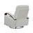 1Pc Swivel Gliding Recliner Faux Leather Upholstered Solid Rubberwood Arms-878398084