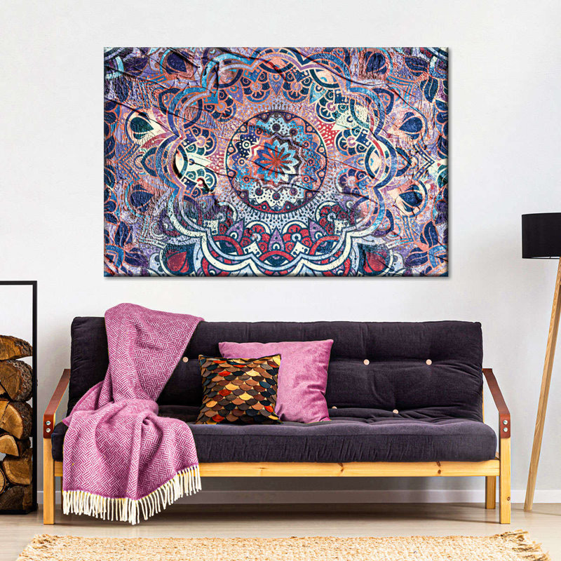Mandala enchanté sur toile, H 26 po x l 39 po x P 1,25 po, Wrapped Canvas