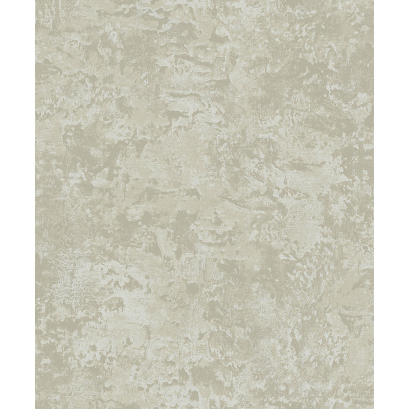 Thomasboro 10.05m x 53cm Textured Metallic Finish Wallpaper Roll, Taupe