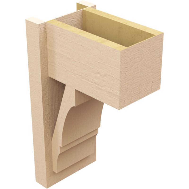 Timberhane cèdre brut en simili bois Balboa Blocker, 8 po x 12 po x H 20 po, brun clair apprêté, H 20 po x l 8 po x P 12 po