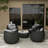 Wicker Outdoor Patio Chair with Cushions and Accent Pillow (Set of 4)-101960958-128519200