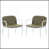 Coussin vert / cadre blanc