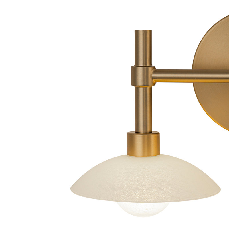 Modern 2-Light Dome Cloud Glass Bathroom Vanity Wall Sconce 