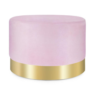 Bella 50cm Wide Round Solid Colour Pouffe Ottoman