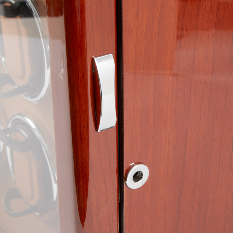 Monty Dark Brown Wood Lockable Watch Winder and Storage Case