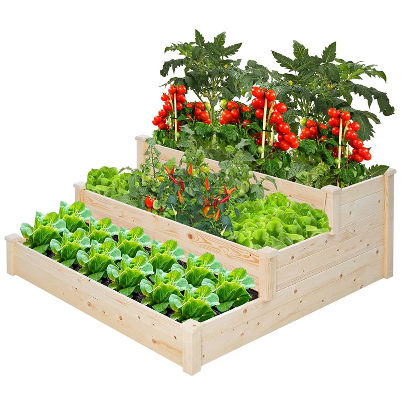 Lit de jardin surélevé en bois Mershon