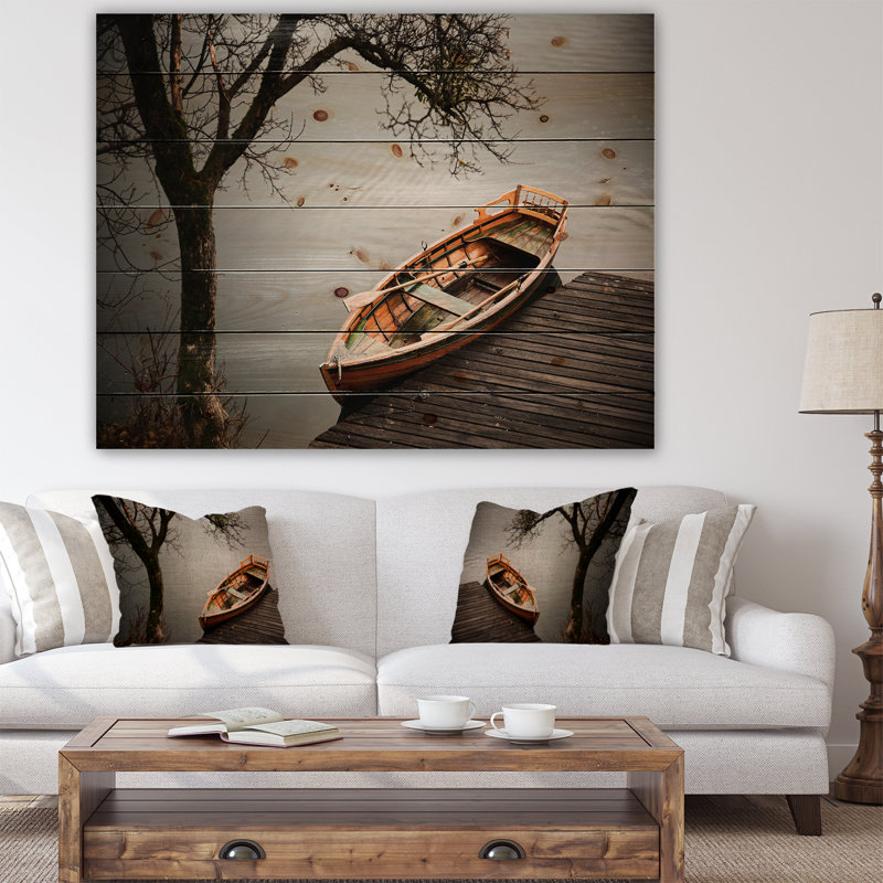 « little aviron bateau transbordeur », photographie, H 30 po x l 40 po x P 1,5 po, Bois