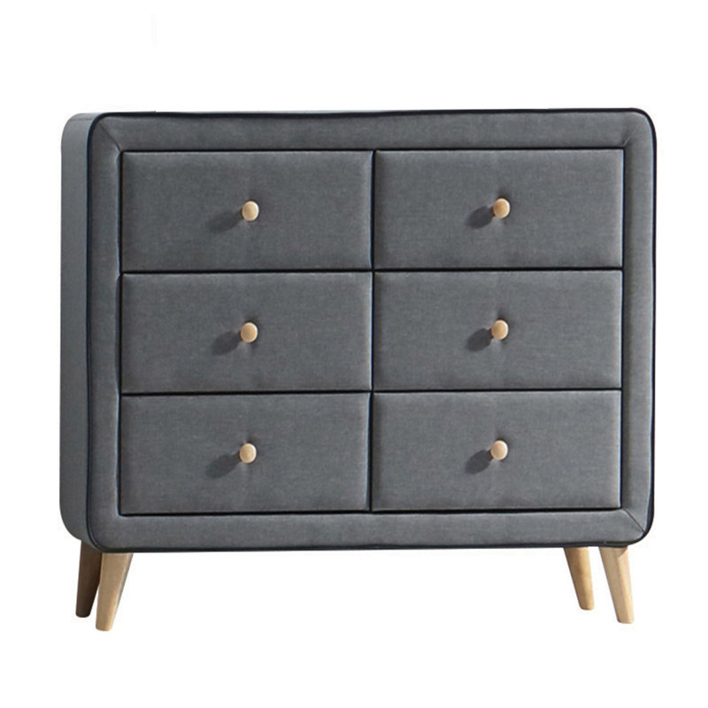 Commode double rembourrée à 6 tiroirs