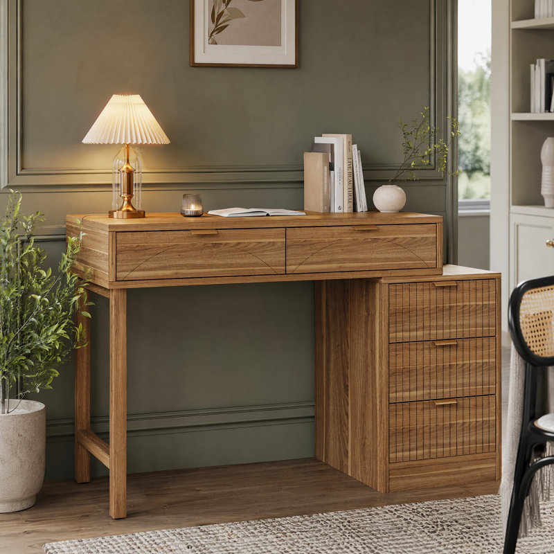 Small Computer Desk, Writing Desk with Drawers