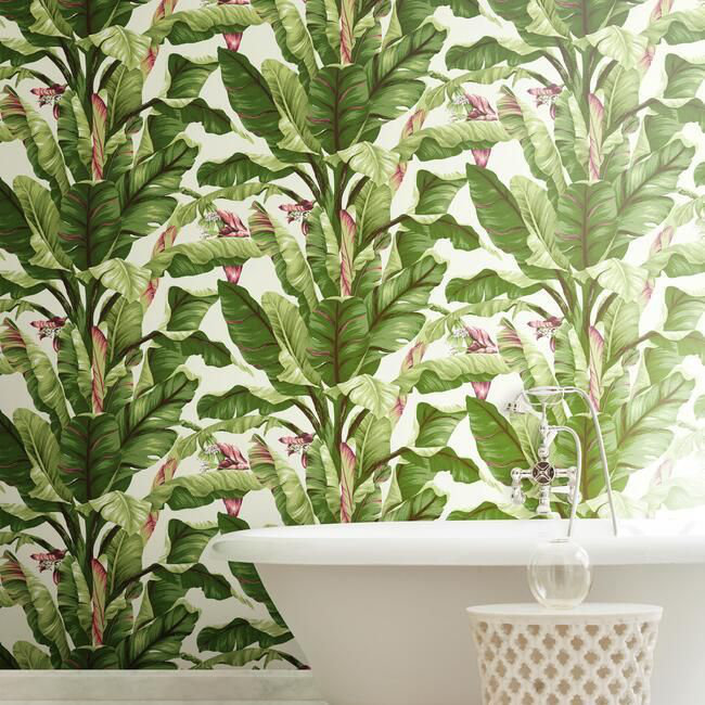 Wragby 27' x 27" Wallpaper Roll, Black/Green/Brown