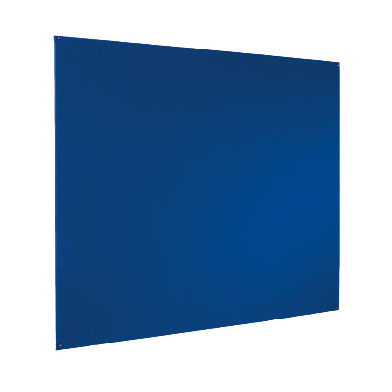 Wall Mounted Bulletin Board, 120 cm H x 150 cm W, Blue
