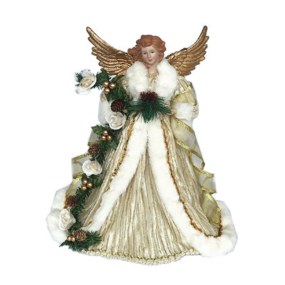 Pointe d'arbre de Noël en forme d'ange