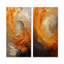 «Gold Orange Desert Mirage Spiral», ensemble d'art mural sur toile à spirales abstraites-1107576834-1107576832