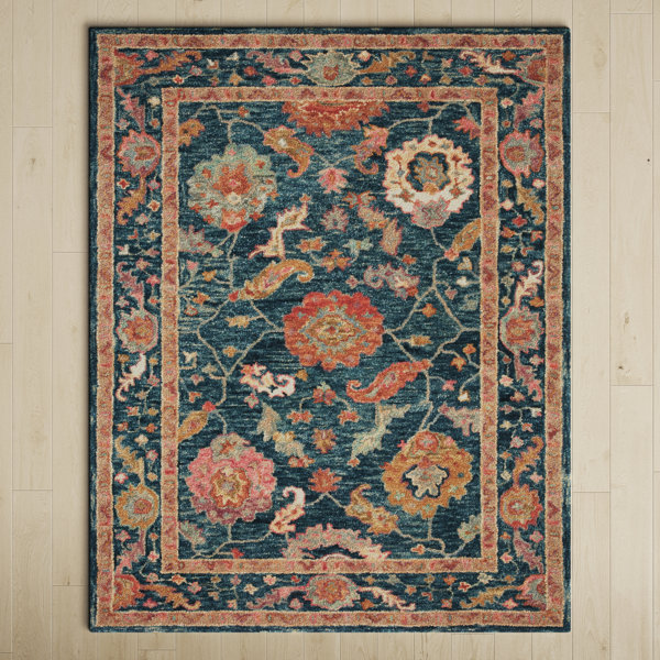 Hand Hooked Rugs Blue