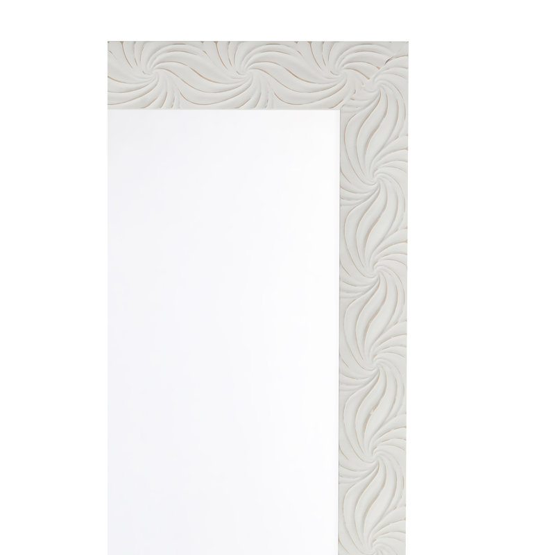 Charlack Solid Wood Flat Leaning Full Length Mirror with Hooks