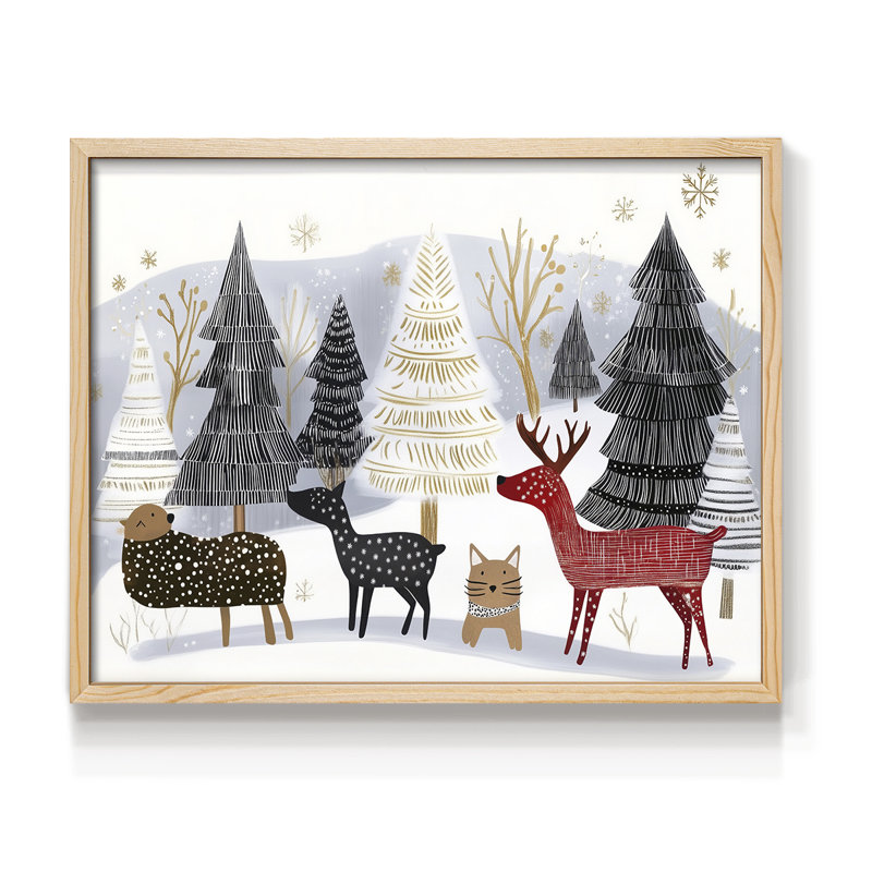 Art de Noël - DCXCII - Reproduction encadrée - Restickable, H 8 po x l 10 po, Naturel
