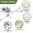 Contemporary Led Ceiling Fixture, 360° Rotatable Acrylic Shade Semi Flush Mount Light For Home Decor