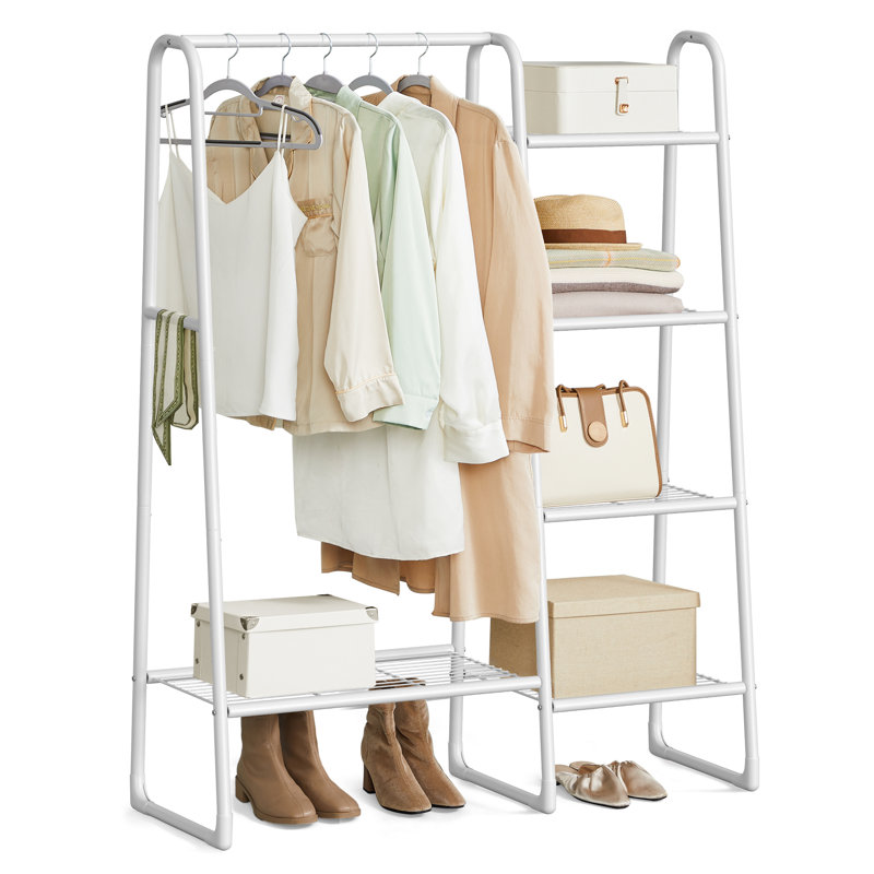 Darilynn 101.7cm Clothing Rack, Matte White