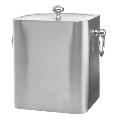 Square 3 Liter Stainless Steel Ice Bucket