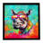 Hippie Animal Rhinoceros Framed Metal Print