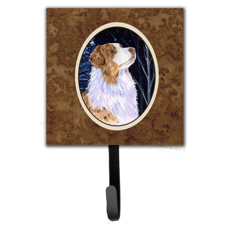 Porte-laisse berger et crochet mural starry night australian