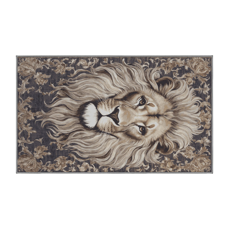 Tapis gris soyeux et moelleux, Rectangle 7 pi x 9 pi
