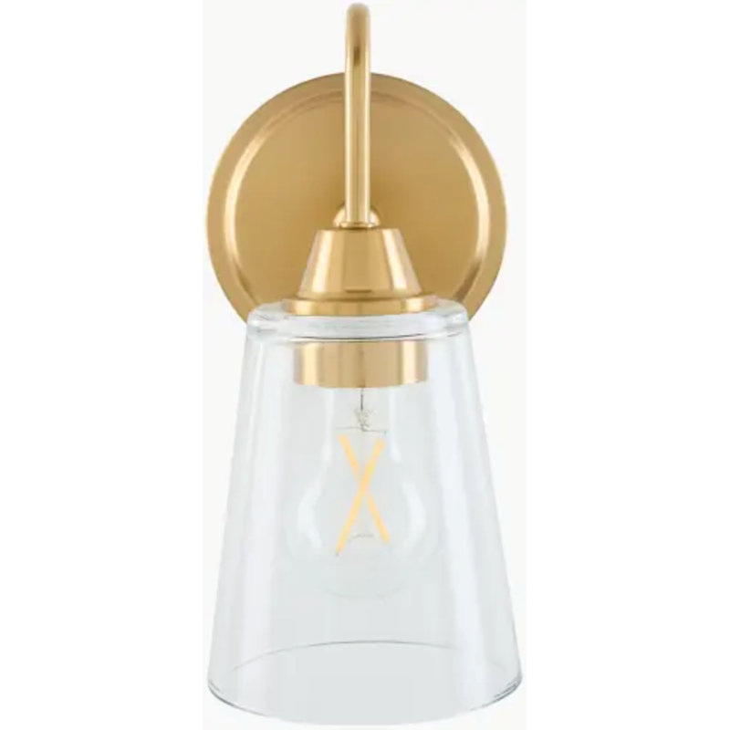 Yueva Wall Sconce, 1, Gold, Clear
