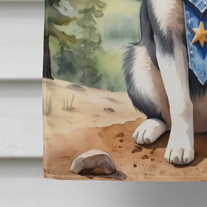 Drapeau Cowboy Welcome House, Klee Kai de l'Alaska