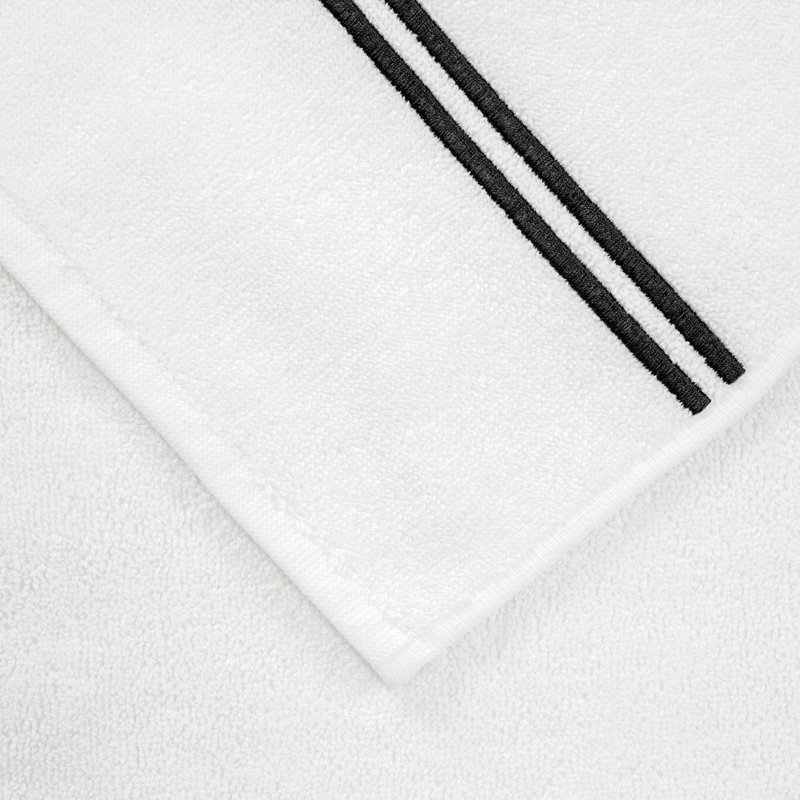 Classic Bath Sheet, White/Gray