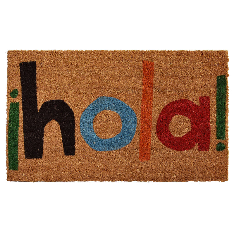 Tapis d'extérieur antidérapant Lloshi Hola, Rectangle 1 pi 5 po x 2 pi 5 po