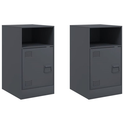 Lars 34.5 cm W Steel Bedside Table