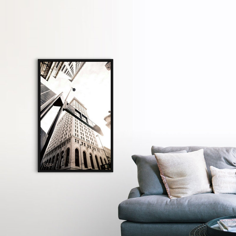 Reproduction d’art sur toile « built of the ground up » par Donnie Quillen, Toile avec cadre noir