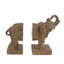 ELEPHANT BOOKENDS 23cm Carved Wood Effect