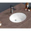 16,5 po X 13,4 po, céramique, blanc, ovale, sous le comptoir, lavabo de salle de bain, faible absorption d'eau, finition polie, teinture pour salle de bain d'intérieur - construction, facile à nettoyer, utilisation à la maison