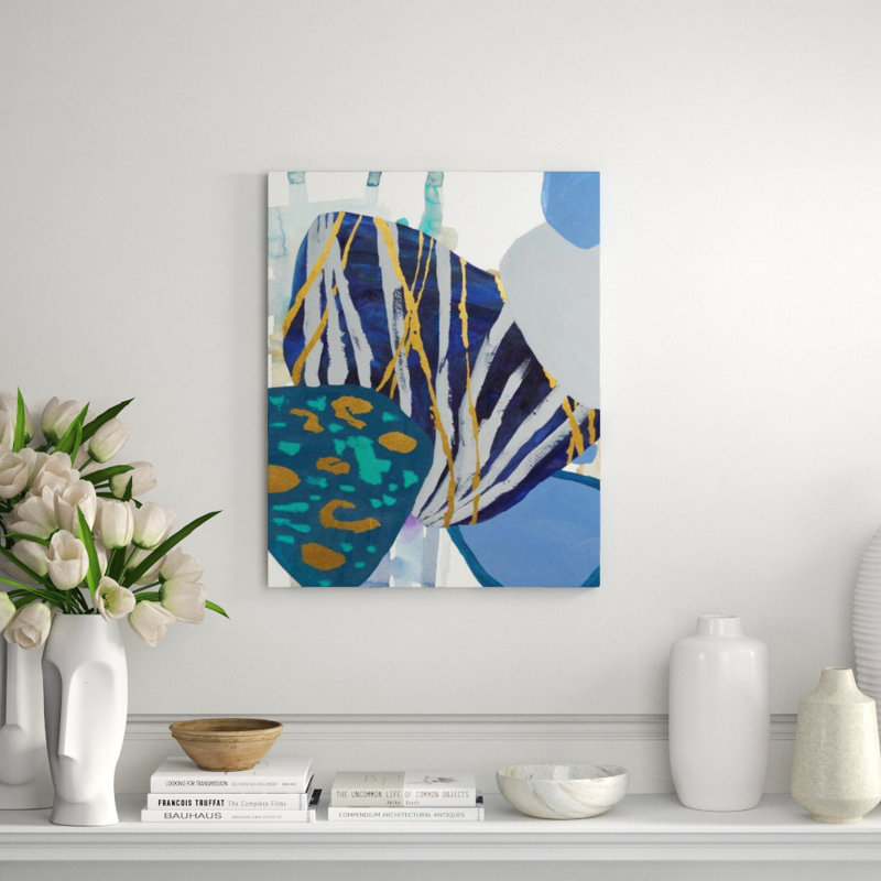 Green Leaves I Print by Sara Brown, Gild Gold, 30" H x 24" W