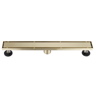 FINE FIXTURES Stainless Steel 36 inch Linear Shower Drain with Hair Trap and Tile Insert & Grate 2-in-1 Design