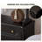 Dark Brown Minimalism Rubberwood Solid Wood Universal Wheel Clothes Rack