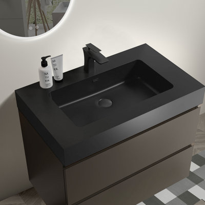 Ensemble de meuble-lavabo simple 29,9 po avec plateau en résine Karron