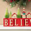 14"L Christmas Wooden House/Brush Trees Table Décor