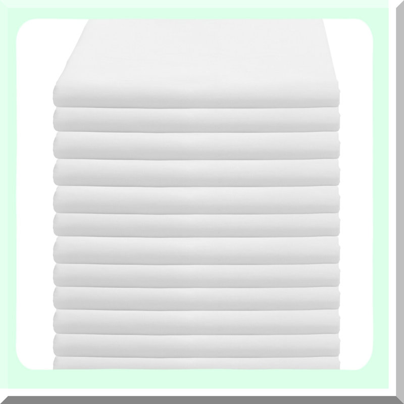 Premium Soft Cotton Pillowcase Set - 12 Pack White Pillowcases - 180 Thread Count - 20" x 30" - Hotel Quality Bedding Essentials