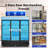 Glass Door Merchandiser Freezer, 70 Cu.Ft Swing Door Commercial Reach-In Display Refrigerator With LED Top Panel Upright Freeze Storage, Three Cabinets, Black