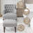 Upholstered Armchair With Ottoman-1592164171
