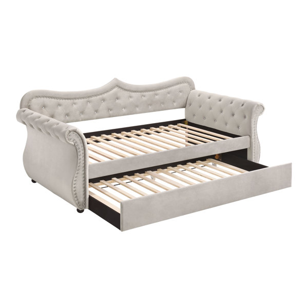 Rosdorf Park Jassie Upholstered Daybed with Trundle | Wayfair