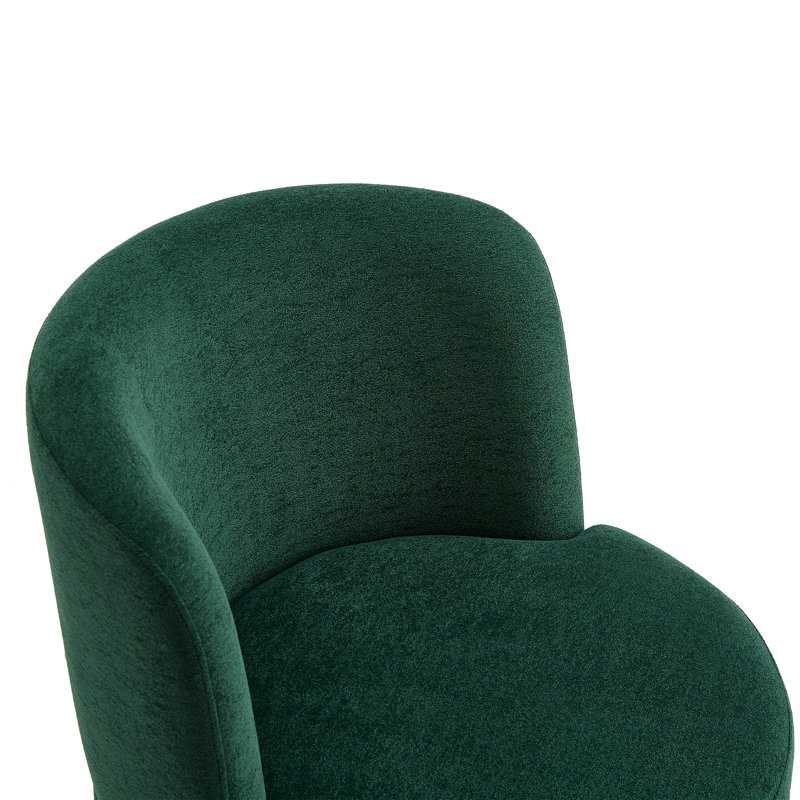 Merrick Modern Chenille 360° Swivel Accent Barrel Chair, Green