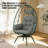 Swivel Patio Lounge Chairs, Steel Rattan Egg Style For Home Patio
