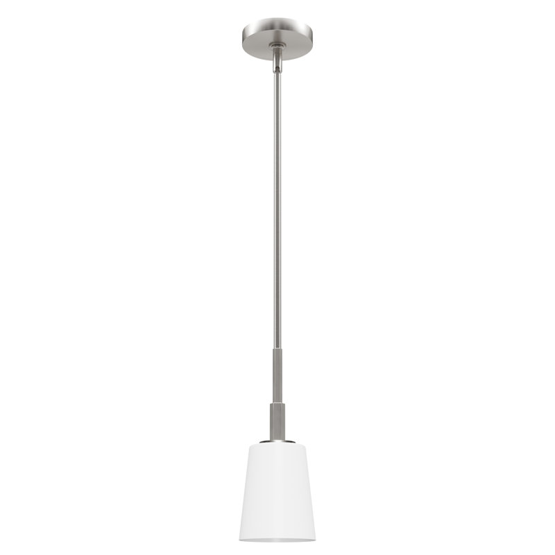 Nolita 1 - Light Shaded Bell Pendant, Small, Brushed Nickel