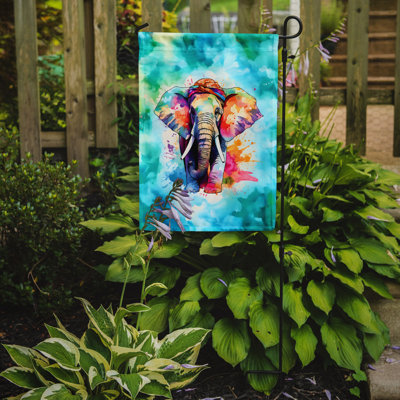 Drapeau de jardin d'éléphant hippie
